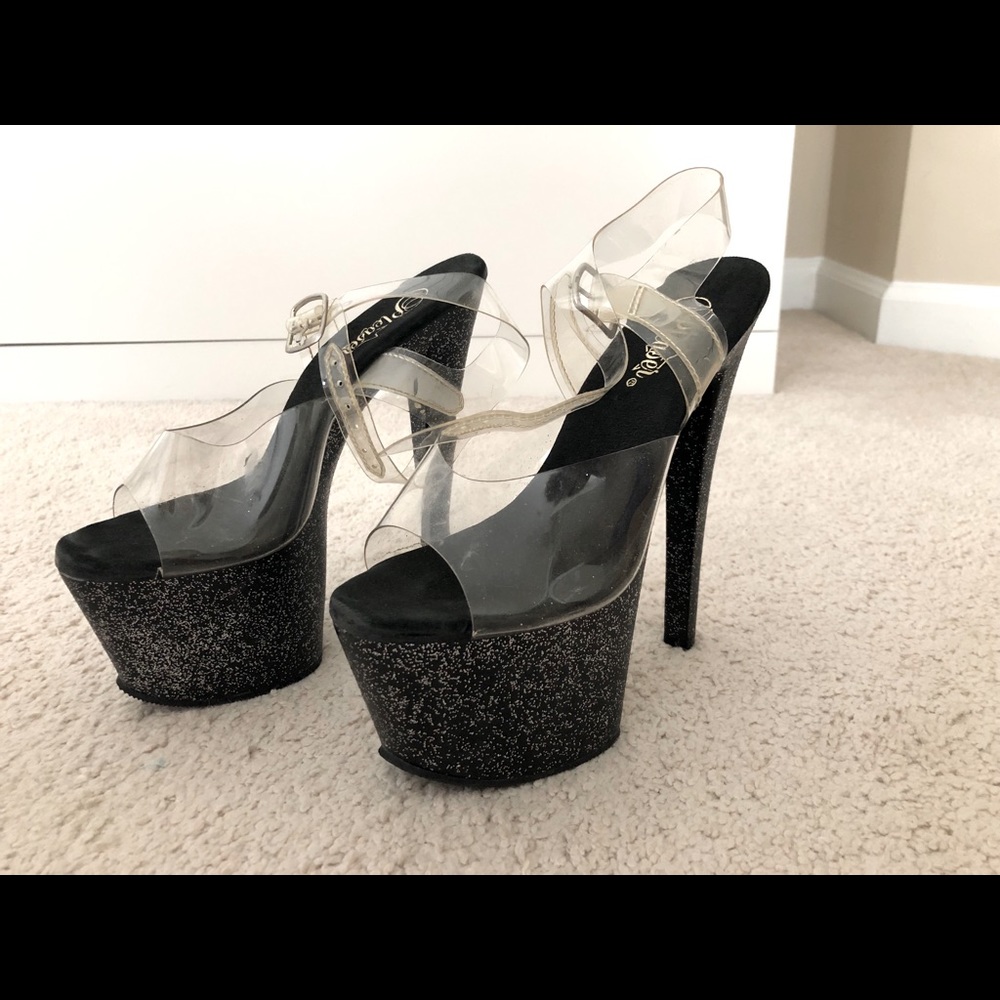 7 inch Glitter Platform Shoes Pleaser brand